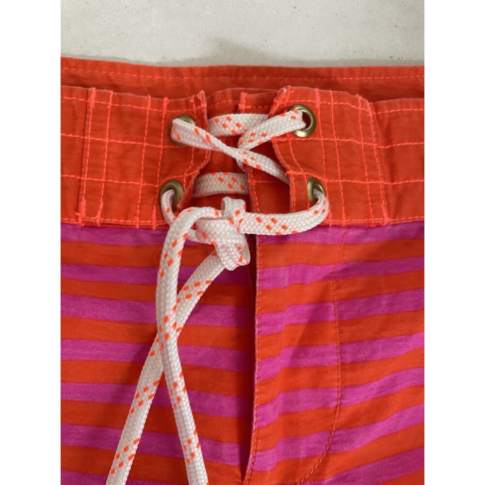 J. Crew Swim String Board Shorts Striped Pockets Swimwear - Picture 5 of 11